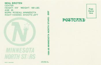 1984-85 Minnesota North Stars Postcards #NNO Neal Broten Back
