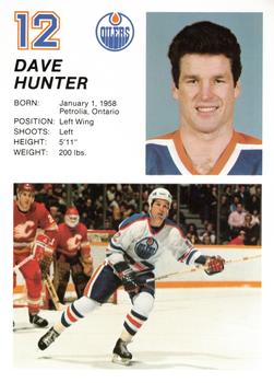 1984-85 Edmonton Oilers #NNO Dave Hunter Front