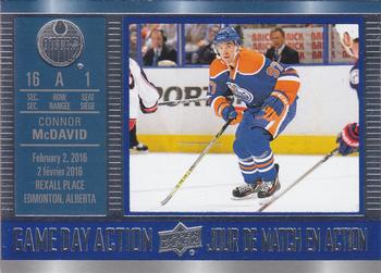 2016-17 Upper Deck Tim Hortons - Game Day Action #GDA-7 Connor McDavid Front