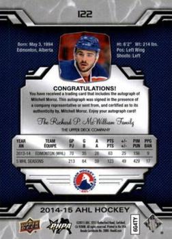2014-15 Upper Deck AHL - Autographs #122 Mitchell Moroz Back