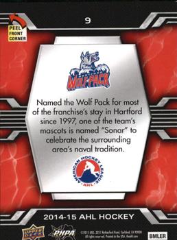 2014-15 Upper Deck AHL - Logo Stickers #9 Hartford Wolf Pack Back