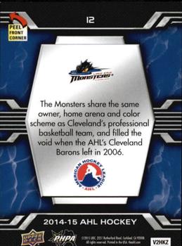 2014-15 Upper Deck AHL - Logo Stickers #12 Lake Erie Monsters Back