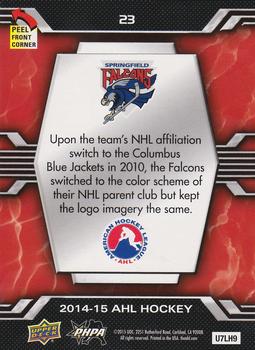 2014-15 Upper Deck AHL - Logo Stickers #23 Springfield Falcons Back