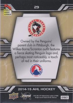 2014-15 Upper Deck AHL - Logo Stickers #29 Wilkes-Barre/Scranton Penguins Back