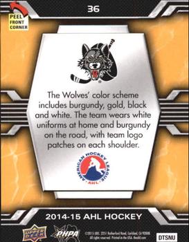 2014-15 Upper Deck AHL - Logo Stickers #36 Chicago Wolves Back