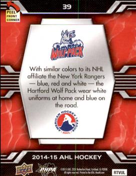 2014-15 Upper Deck AHL - Logo Stickers #39 Hartford Wolf Pack Back
