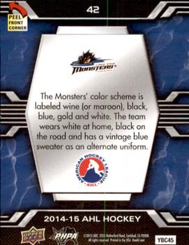 2014-15 Upper Deck AHL - Logo Stickers #42 Lake Erie Monsters Back
