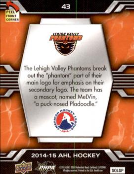 2014-15 Upper Deck AHL - Logo Stickers #43 Lehigh Valley Phantoms Back