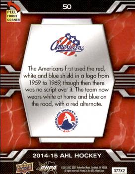 2014-15 Upper Deck AHL - Logo Stickers #50 Rochester Americans Back