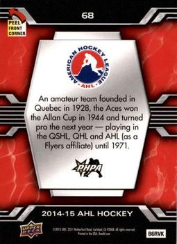 2014-15 Upper Deck AHL - Logo Stickers #68 Quebec Aces Back