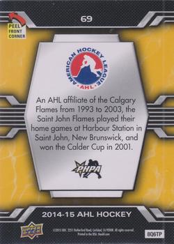 2014-15 Upper Deck AHL - Logo Stickers #69 Saint John Flames Back