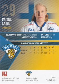 2016 Sereal Team Finland #FIN-BAS-015 Patrik Laine Back