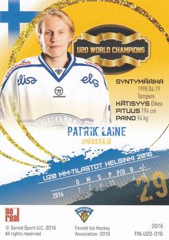 2016 Sereal Team Finland - U20 #FIN-U20-016 Patrik Laine Back
