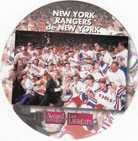 1994-95 Kraft - Award Winner Discs #NNO New York Rangers Front
