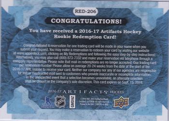 2016-17 Upper Deck Artifacts - Rookie Redemptions #RED206 Tampa Bay Lightning Back