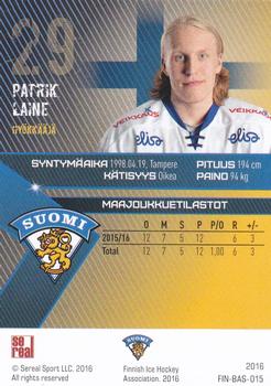 2016 Sereal Team Finland - Blue #FIN-BAS-015 Patrik Laine Back