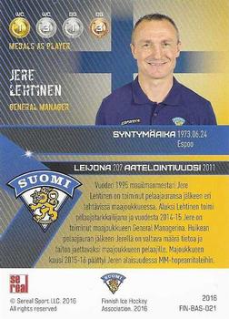 2016 Sereal Team Finland - Blue #FIN-BAS-021 Jere Lehtinen Back