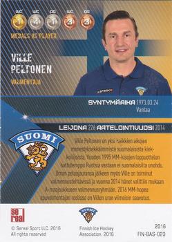 2016 Sereal Team Finland - Blue #FIN-BAS-023 Ville Peltonen Back