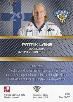 2016 Sereal Team Finland - Letters #FIN-LTR-015 Patrik Laine Back