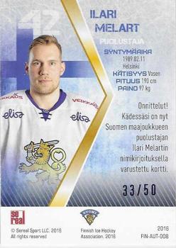 2016 Sereal Team Finland - Autographs #FIN-AUT-008 Ilari Melart Back