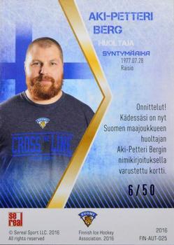 2016 Sereal Team Finland - Autographs #FIN-AUT-025 Aki-Petteri Berg Back