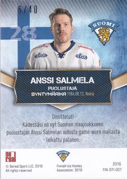 2016 Sereal Team Finland - Sticks #FIN-STI-007 Anssi Salmela Back