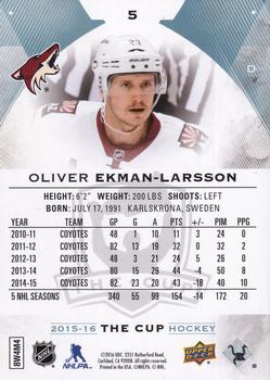 2015-16 Upper Deck The Cup #5 Oliver Ekman-Larsson Back