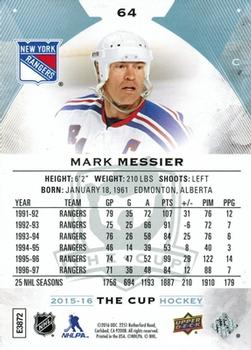2015-16 Upper Deck The Cup #64 Mark Messier Back