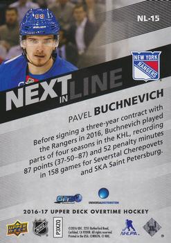 2016-17 Upper Deck Overtime - Next In Line #NL-15 Pavel Buchnevich Back