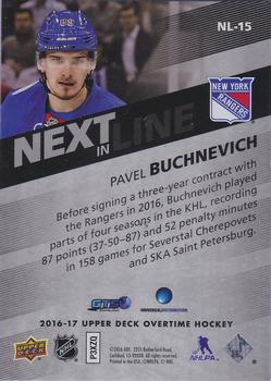 2016-17 Upper Deck Overtime - Next In Line - Red Rainbow #NL-15 Pavel Buchnevich Back