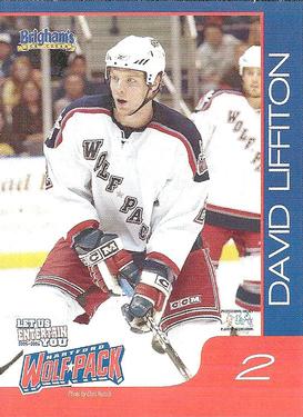 2005-06 Brigham's Ice Cream Hartford Wolf Pack (AHL) Kid's Club #NNO David Liffiton Front