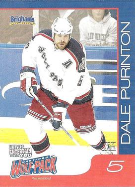 2005-06 Brigham's Ice Cream Hartford Wolf Pack (AHL) Kid's Club #NNO Dale Purinton Front