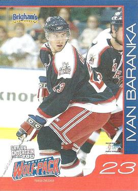 2005-06 Brigham's Ice Cream Hartford Wolf Pack (AHL) Kid's Club #NNO Ivan Baranka Front
