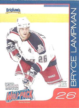 2005-06 Brigham's Ice Cream Hartford Wolf Pack (AHL) Kid's Club #NNO Bryce Lampman Front