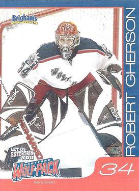 2005-06 Brigham's Ice Cream Hartford Wolf Pack (AHL) Kid's Club #NNO Robert Gherson Front