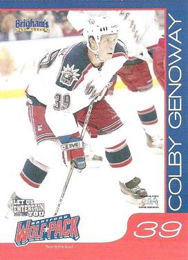 2005-06 Brigham's Ice Cream Hartford Wolf Pack (AHL) Kid's Club #NNO Colby Genoway Front