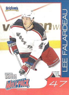 2005-06 Brigham's Ice Cream Hartford Wolf Pack (AHL) Kid's Club #NNO Lee Falardeau Front