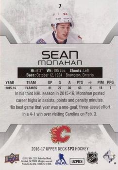 2016-17 SPx #7 Sean Monahan Back