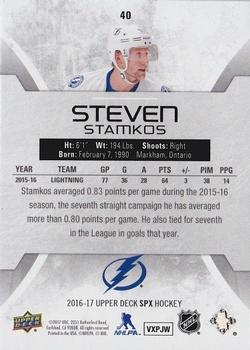 2016-17 SPx #40 Steven Stamkos Back