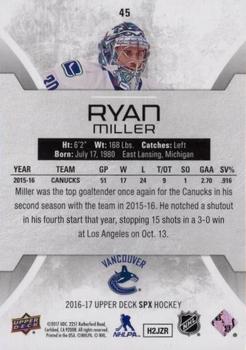 2016-17 SPx #45 Ryan Miller Back