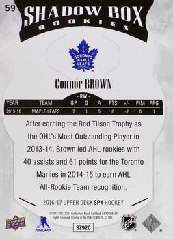 2016-17 SPx #59 Connor Brown Back