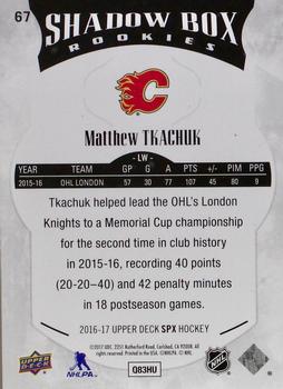 2016-17 SPx #67 Matthew Tkachuk Back