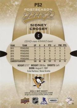2016-17 Upper Deck MVP - Postseason #PS-2 Sidney Crosby Back