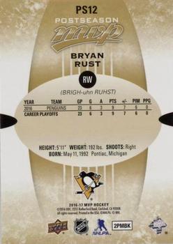 2016-17 Upper Deck MVP - Postseason #PS-12 Bryan Rust Back