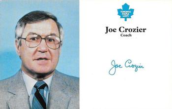 1980-81 Toronto Maple Leafs #NNO Joe Crozier Front