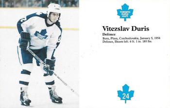 1980-81 Toronto Maple Leafs #NNO Vitezslav Duris Front
