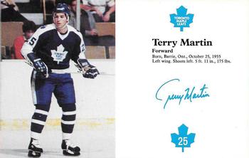 1980-81 Toronto Maple Leafs #NNO Terry Martin Front