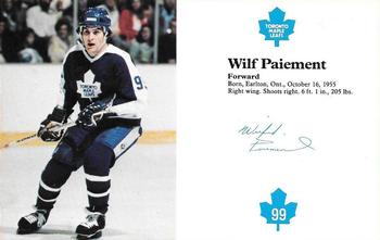 1980-81 Toronto Maple Leafs #NNO Wilf Paiement Front