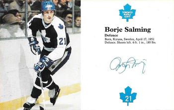 1980-81 Toronto Maple Leafs #NNO Borje Salming Front