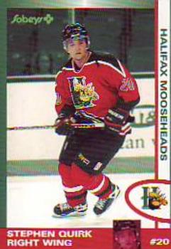 1997-98 Halifax Mooseheads (QMJHL) Second Edition #15 Stephen Quirk Front